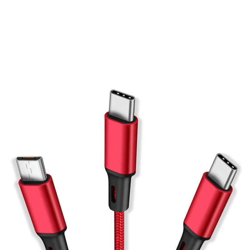 One To Three USB Charging Data Cable