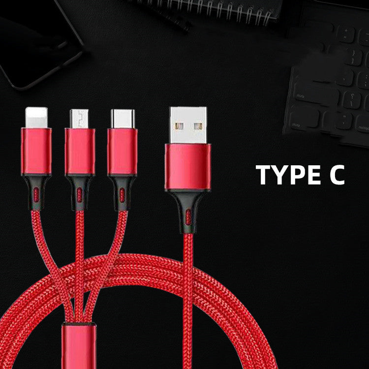 One To Three USB Charging Data Cable