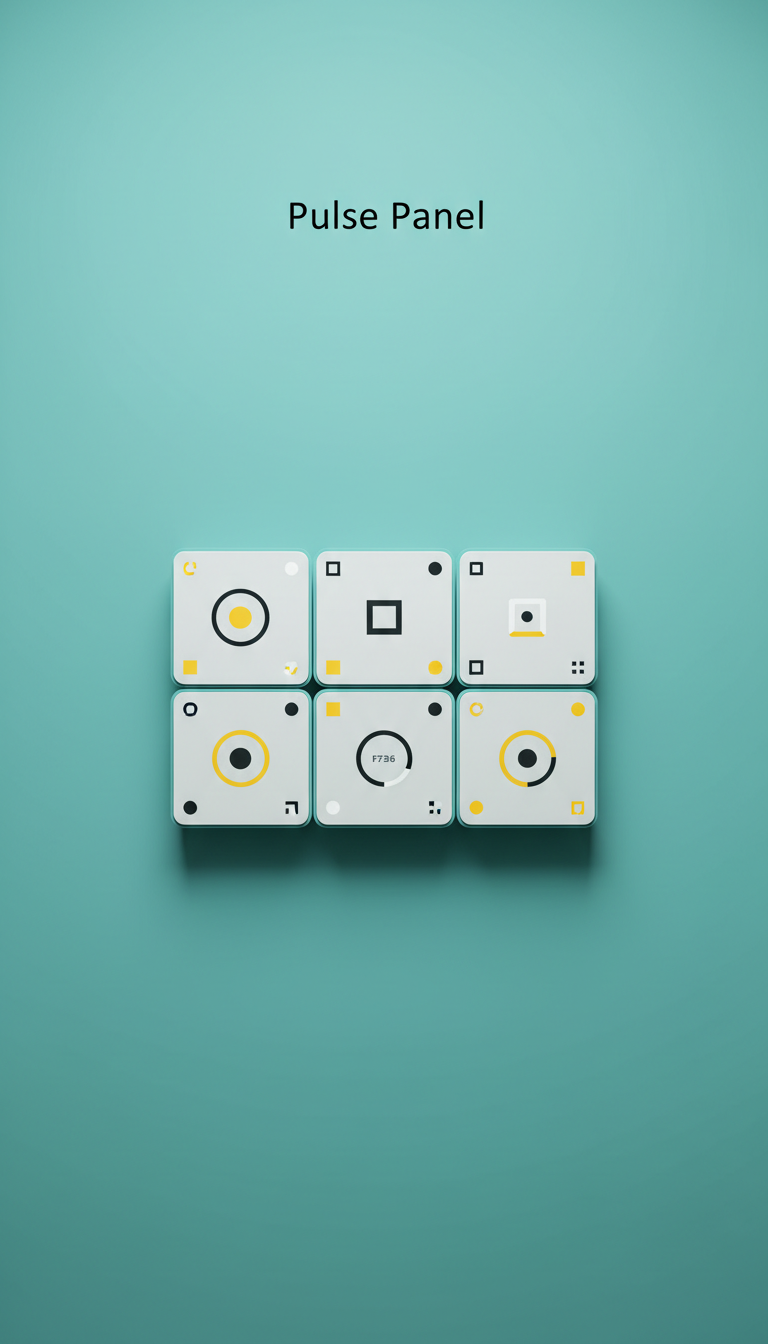 Modular touch interface with bold accents